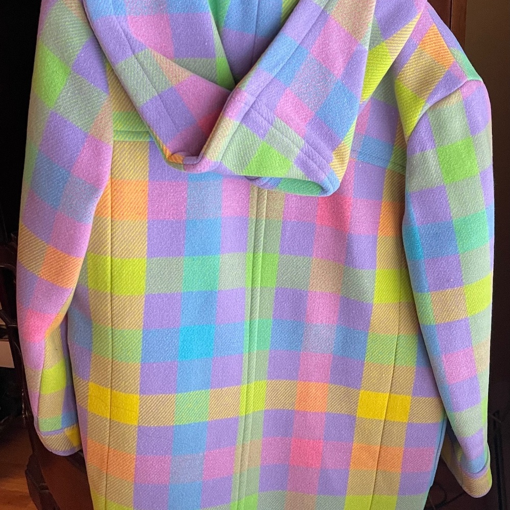 Jcrew Duffle coat in plaid Italian stadium-cloth wool - Picture 3 of 10